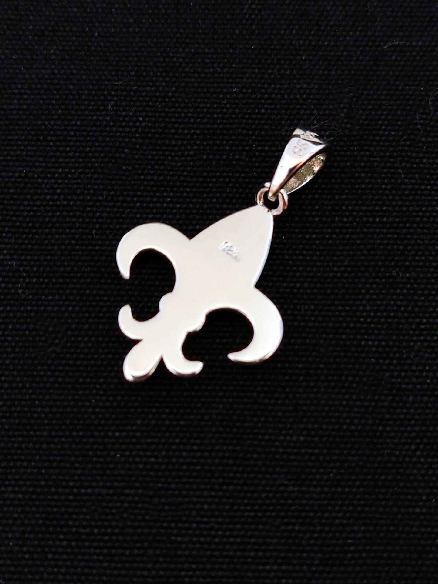 Sterling Silver 925 Blue Opal Fleur-de-lis lys French Lily Knight Pendant, Opal Lily Pendant, French Jewelry, Griechischer Opal Anhanger,