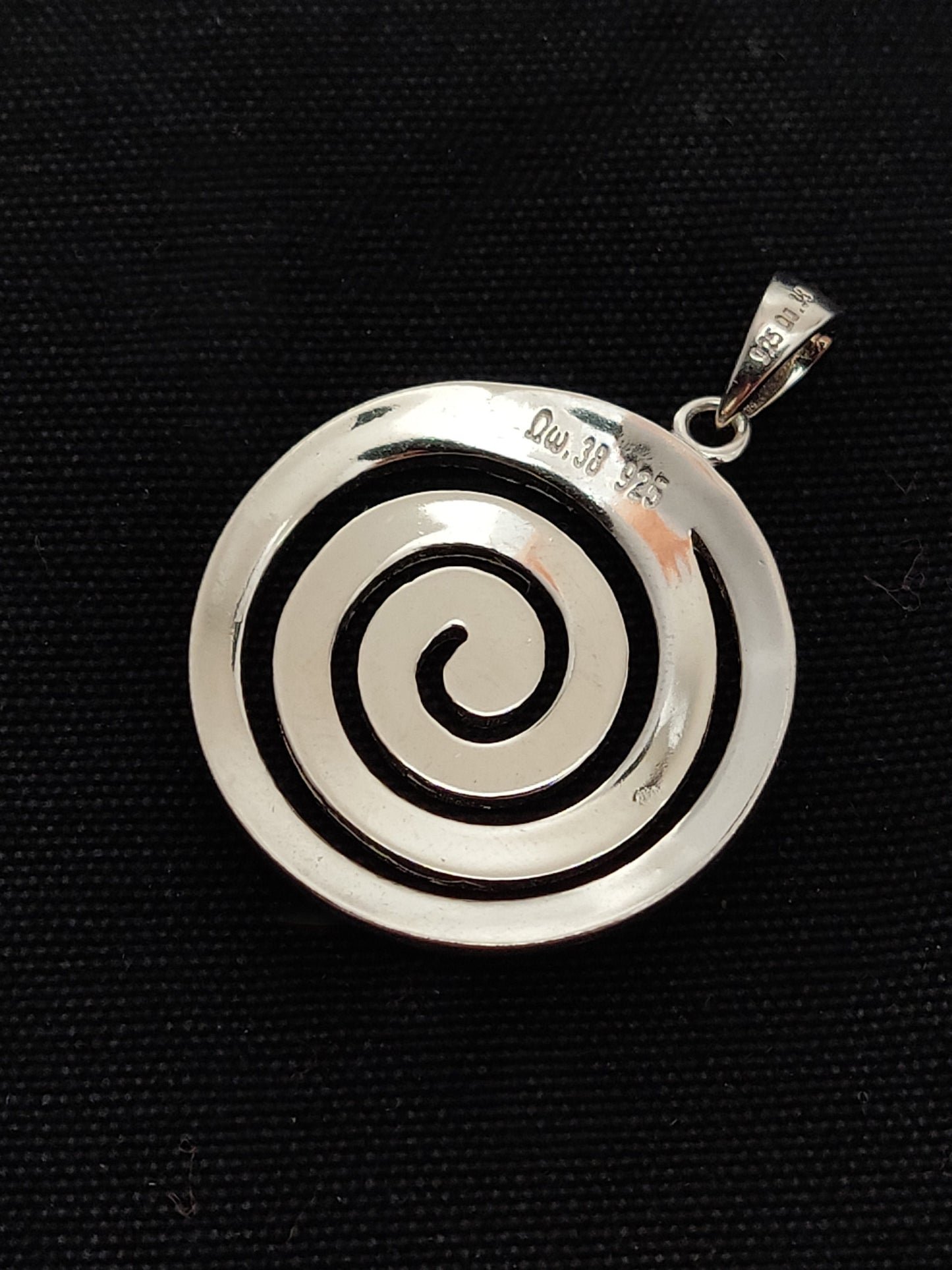 Sterling Silver 925 Greek Spiral Fire White Opal Pendant 25mm, Greek Opal Spiral Pendant, Greek Jewelry, Griechischer Opal Anhanger, Grecque