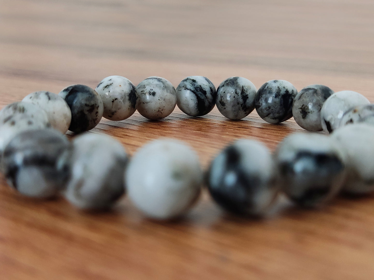 Natural Black-White Jasper 10mm Stones Bracelet, Jasper Bracelet, Jasper Bracelet, Stones Men Women Bracelet, Jasper Iaspis Stein Armband