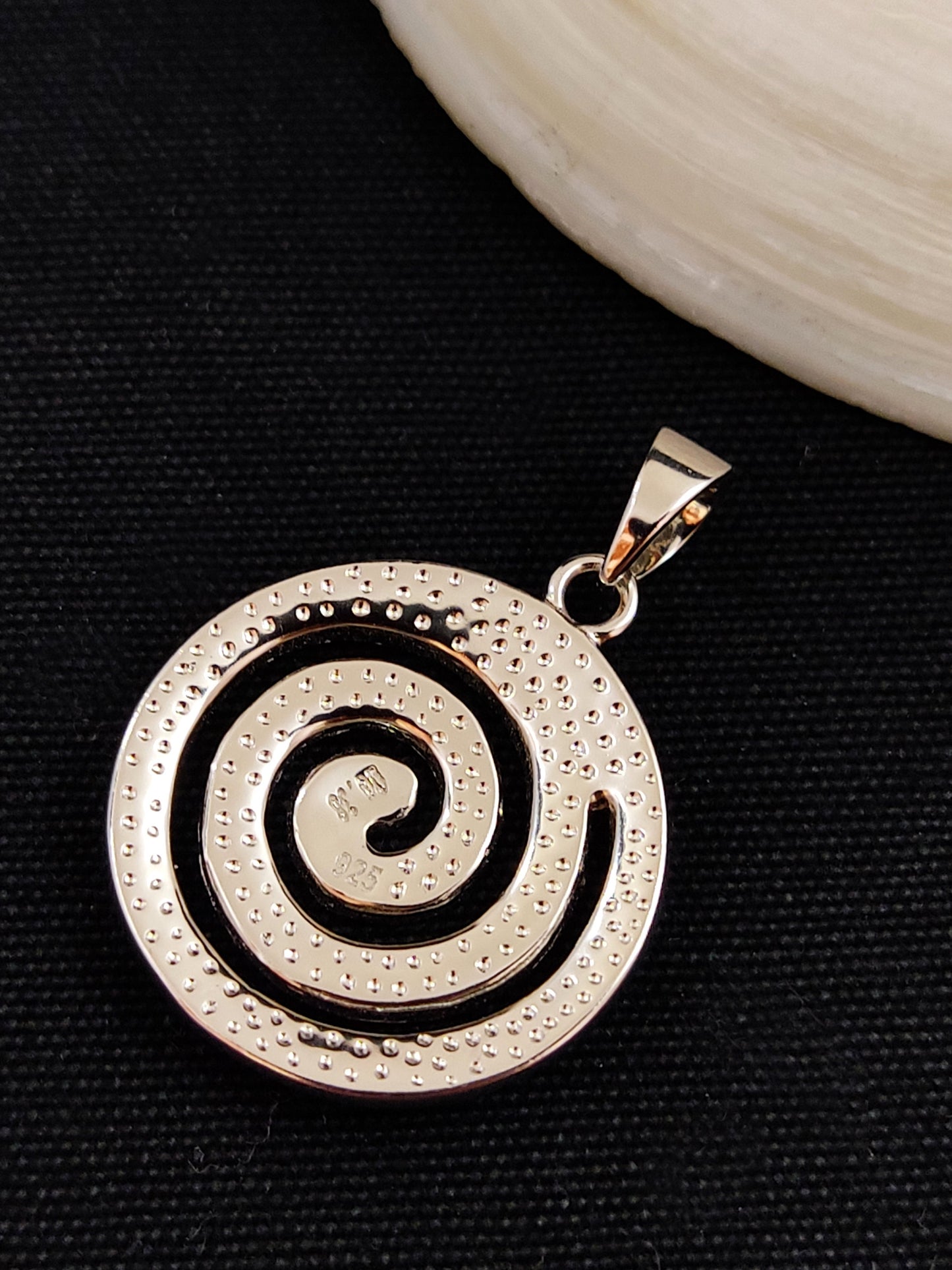 Sterling Silver 925 Greek Spiral Fire Blue Opal Pendant 25mm, Greek Opal Spiral Pendant, Greek Jewelry, Griechischer Opal Anhanger, Grecque