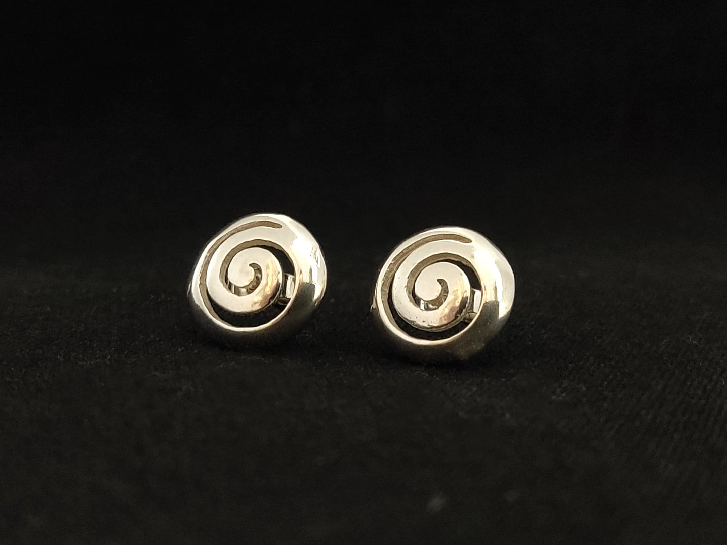 Sterling Silver 925 Meander Greek Stud Spiral Earrings 11mm, Greek Stud Earrings, Griechisches Silber Ohrringe Bijoux Grecque,Earrings