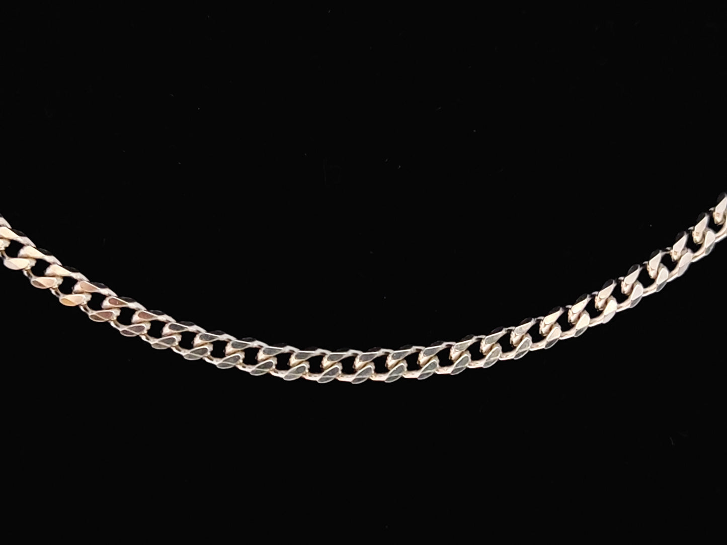 Sterling Silver 925 Gourmet Flat 3mm Modern Men Women Greek Curb Solid Chain, Silbet Kette, Mens Womens Silver Curb Chain, Modern Chain