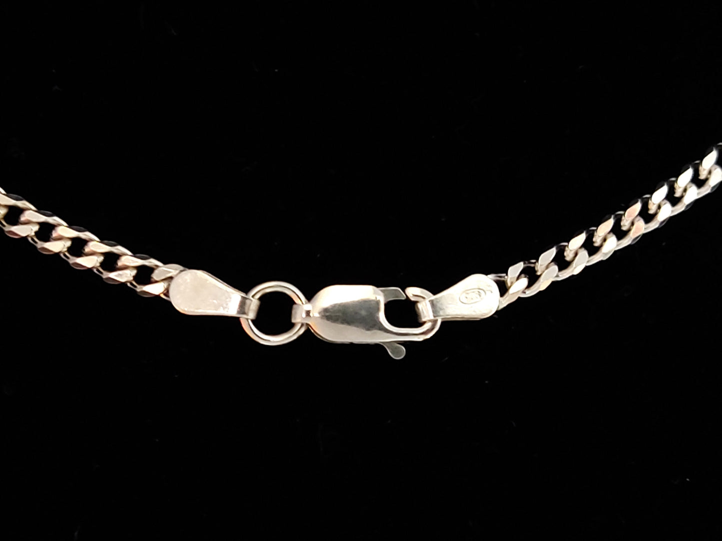 Sterling Silver 925 Gourmet Flat 3mm Modern Men Women Greek Curb Solid Chain, Silbet Kette, Mens Womens Silver Curb Chain, Modern Chain