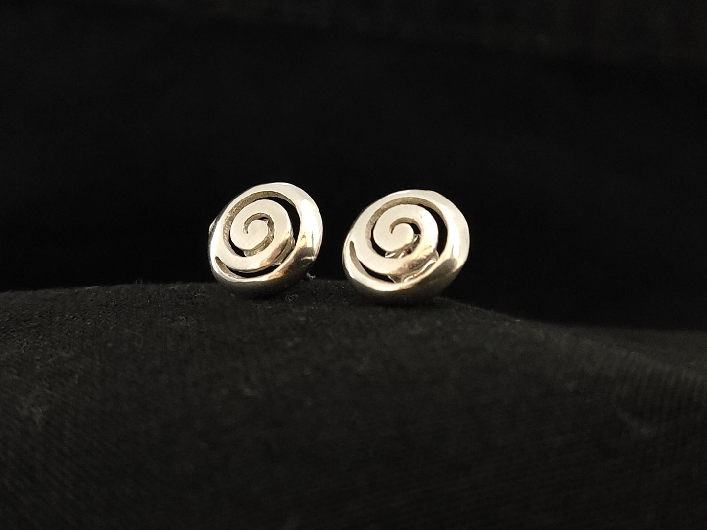 Sterling Silver 925 Meander Greek Stud Spiral Earrings 11mm, Greek Stud Earrings, Griechisches Silber Ohrringe Bijoux Grecque,Earrings