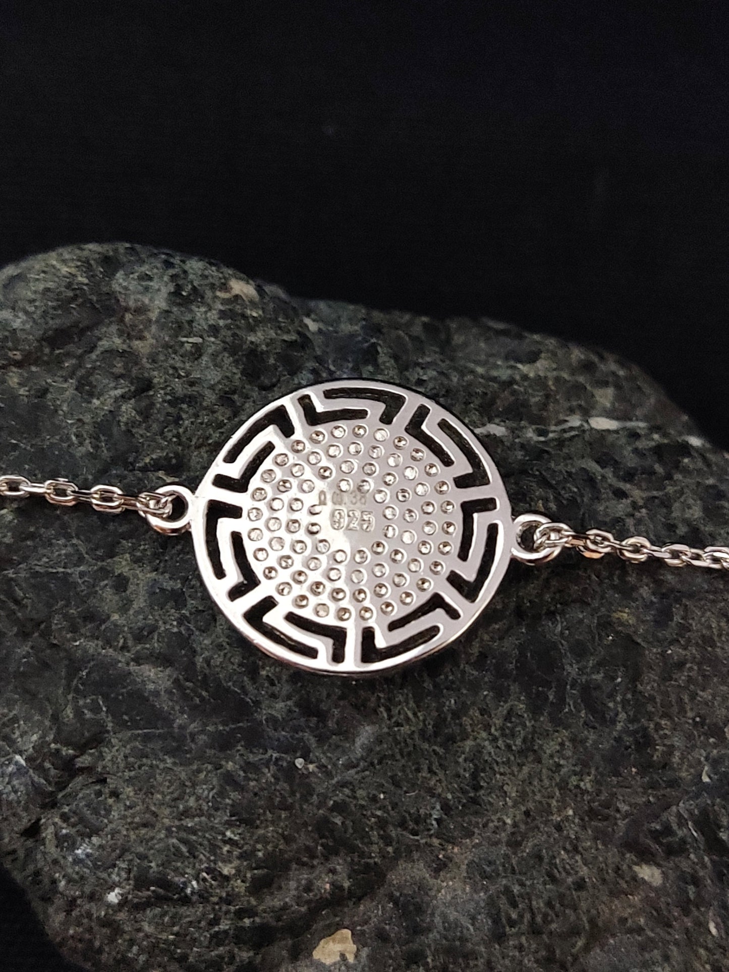 Greek Silver Opal Bracelet 15mm