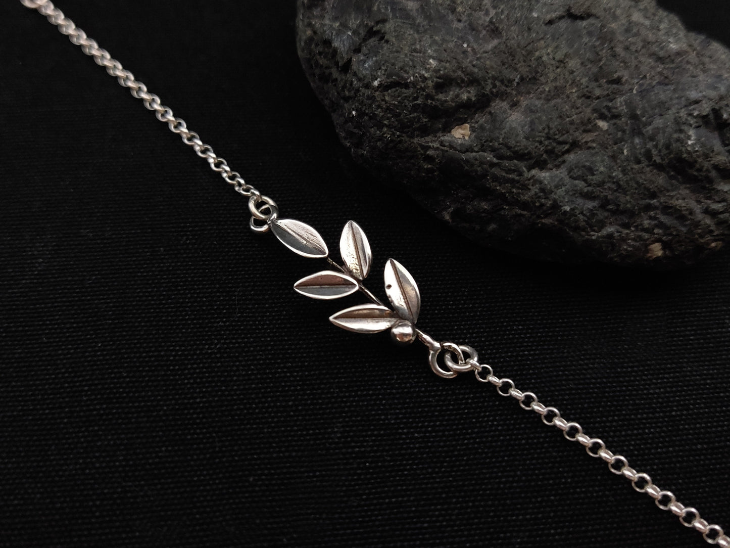 Greek Silver Leaf Bracelet, Goddess Athena Olive Leaves Fine Jewelry Adjustable Bracelet, Griechischer Silber Armband, Greek Jewelry