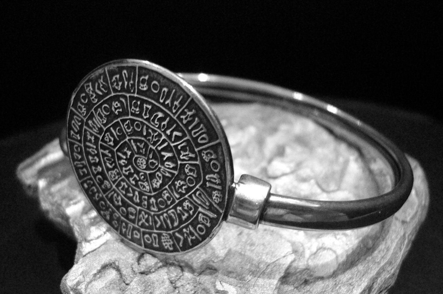 Phaistos Disc Silver Bracelet