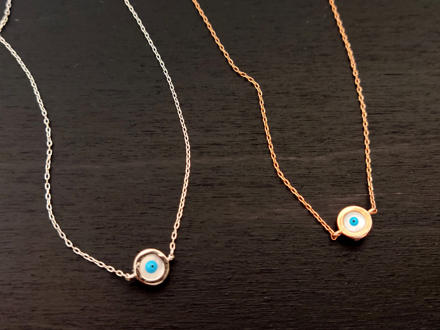 Evil Eye Greek Silver Necklace, Mati Evil Eye Fine Small Pendant Necklace, Jewelry From Greece, Griechischer Silber Auge, Bijoux Grecque