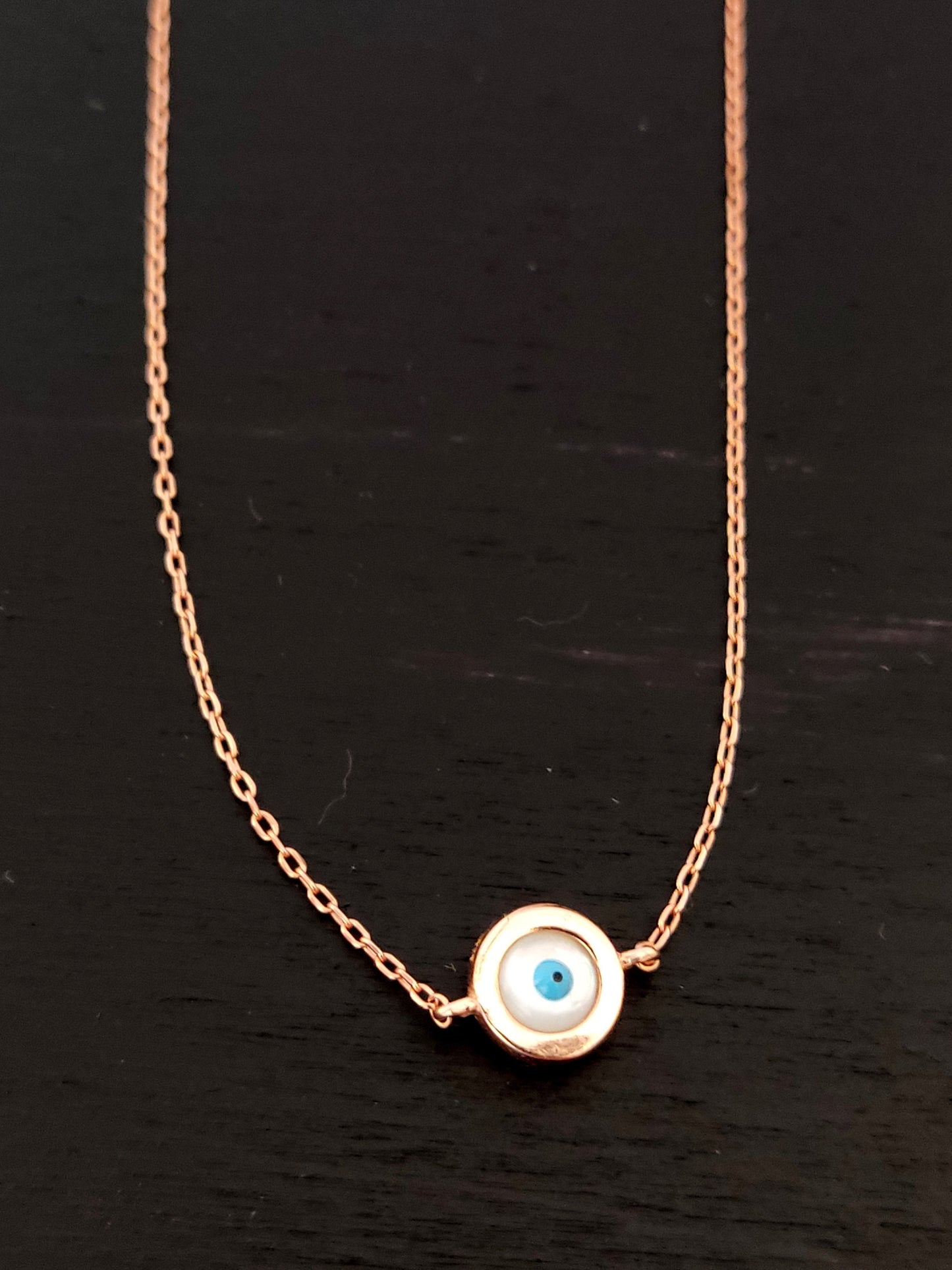Evil Eye Greek Silver Necklace, Mati Evil Eye Fine Small Pendant Necklace, Jewelry From Greece, Griechischer Silber Auge, Bijoux Grecque