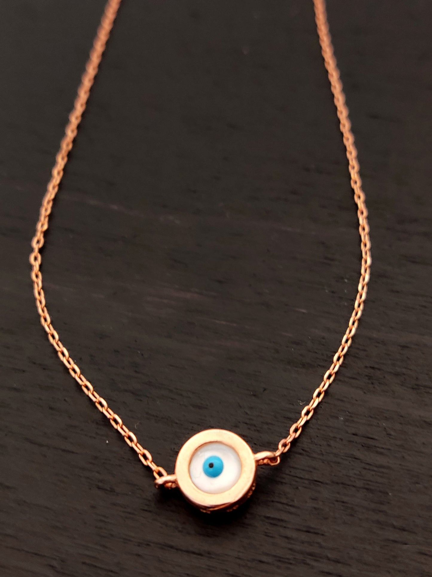 Evil Eye Greek Silver Necklace, Mati Evil Eye Fine Small Pendant Necklace, Jewelry From Greece, Griechischer Silber Auge, Bijoux Grecque