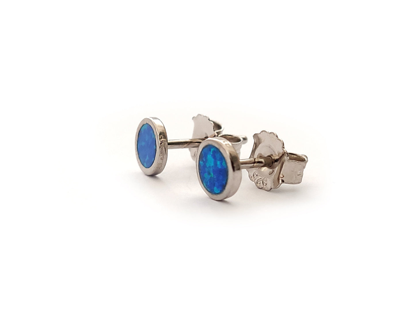 Round Opal Earrings