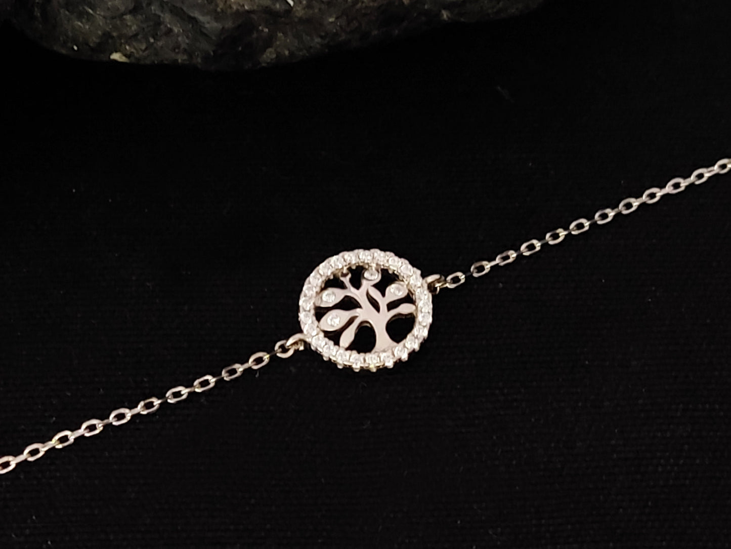 Sterling Silver 925 Tree Of Life 10mm Fine Chain Adjustable Minimalist Jewelry Greek Bracelet , Griechischer Silber Armband, Bijoux Grece