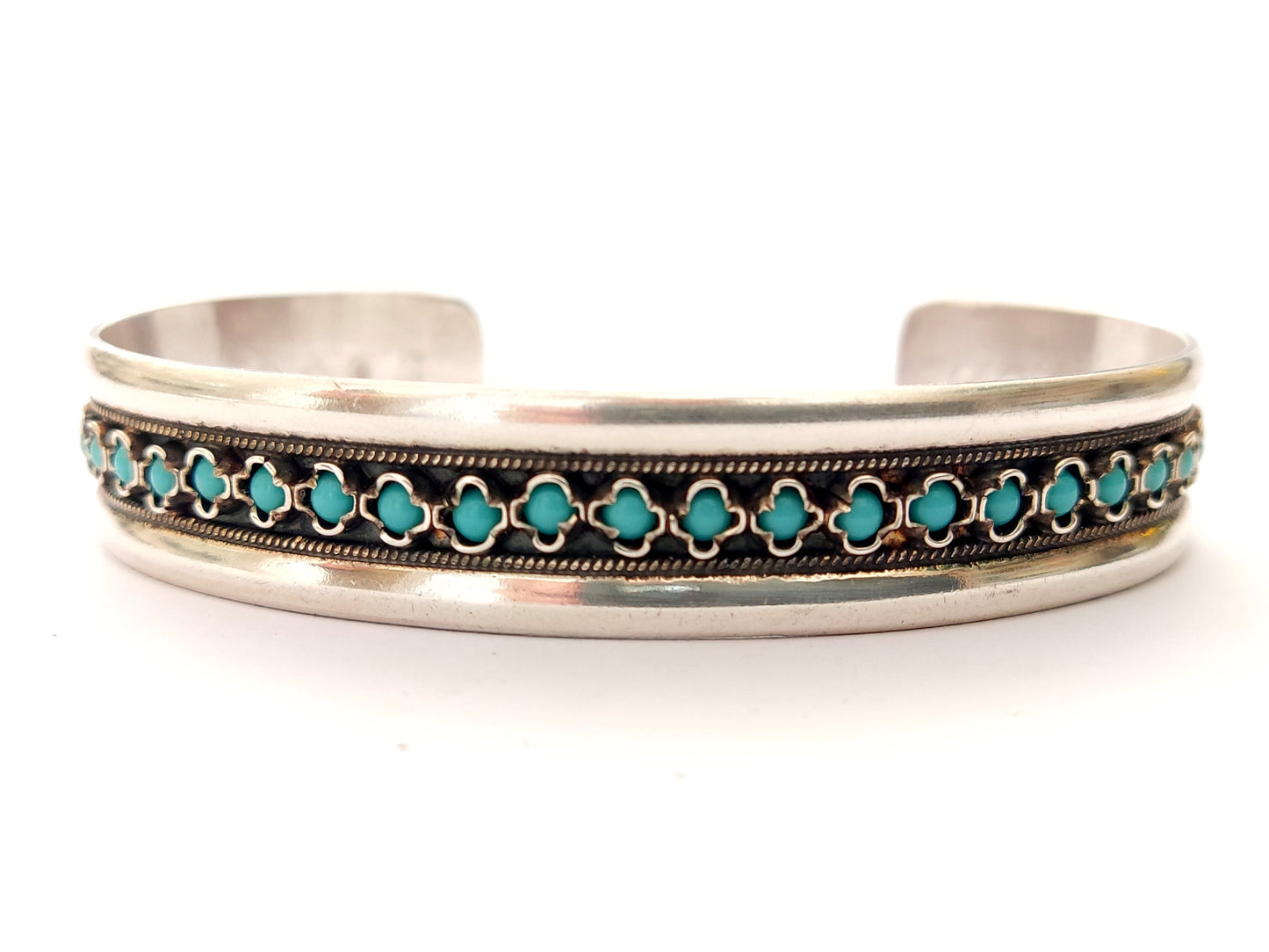 Sterling Silver 925 Greek Turquoise Cuff Unisex Jewelry Bracelet 14mm, Griechischer Silber Armband, Bracelet Bijoux Grecque, Men Women