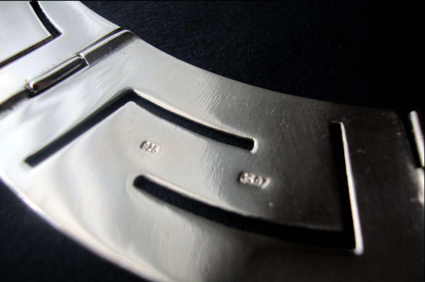 Greek Key Big Silver Necklace