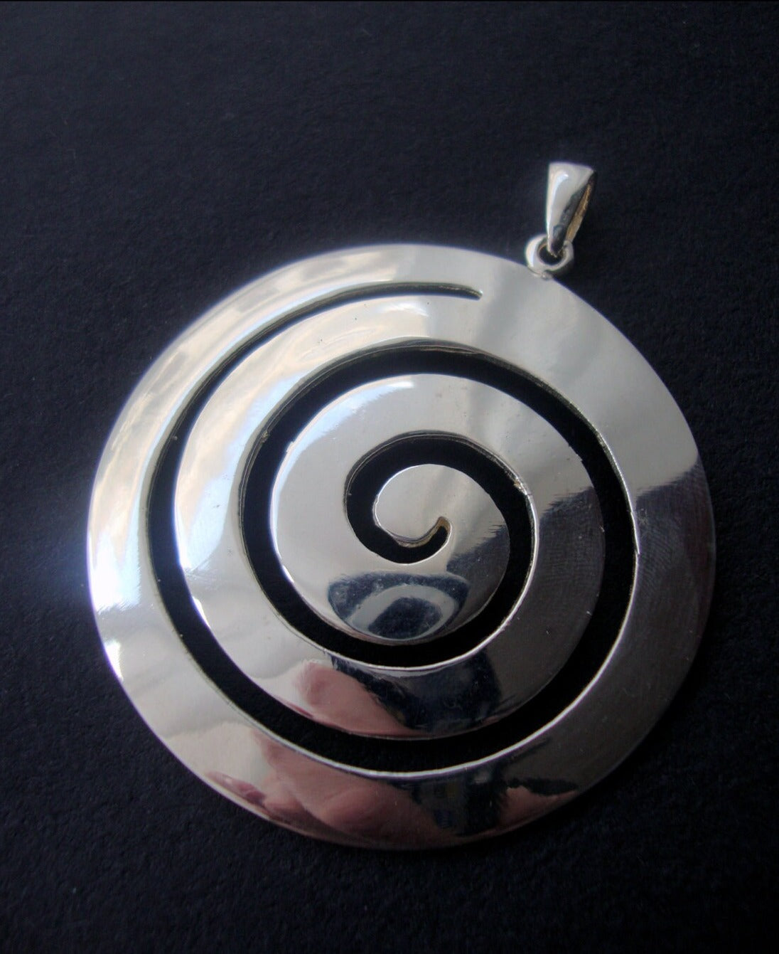 HALF PRICE | Greek Spiral Silver Pendant 48mm | Sirioti Jewelry