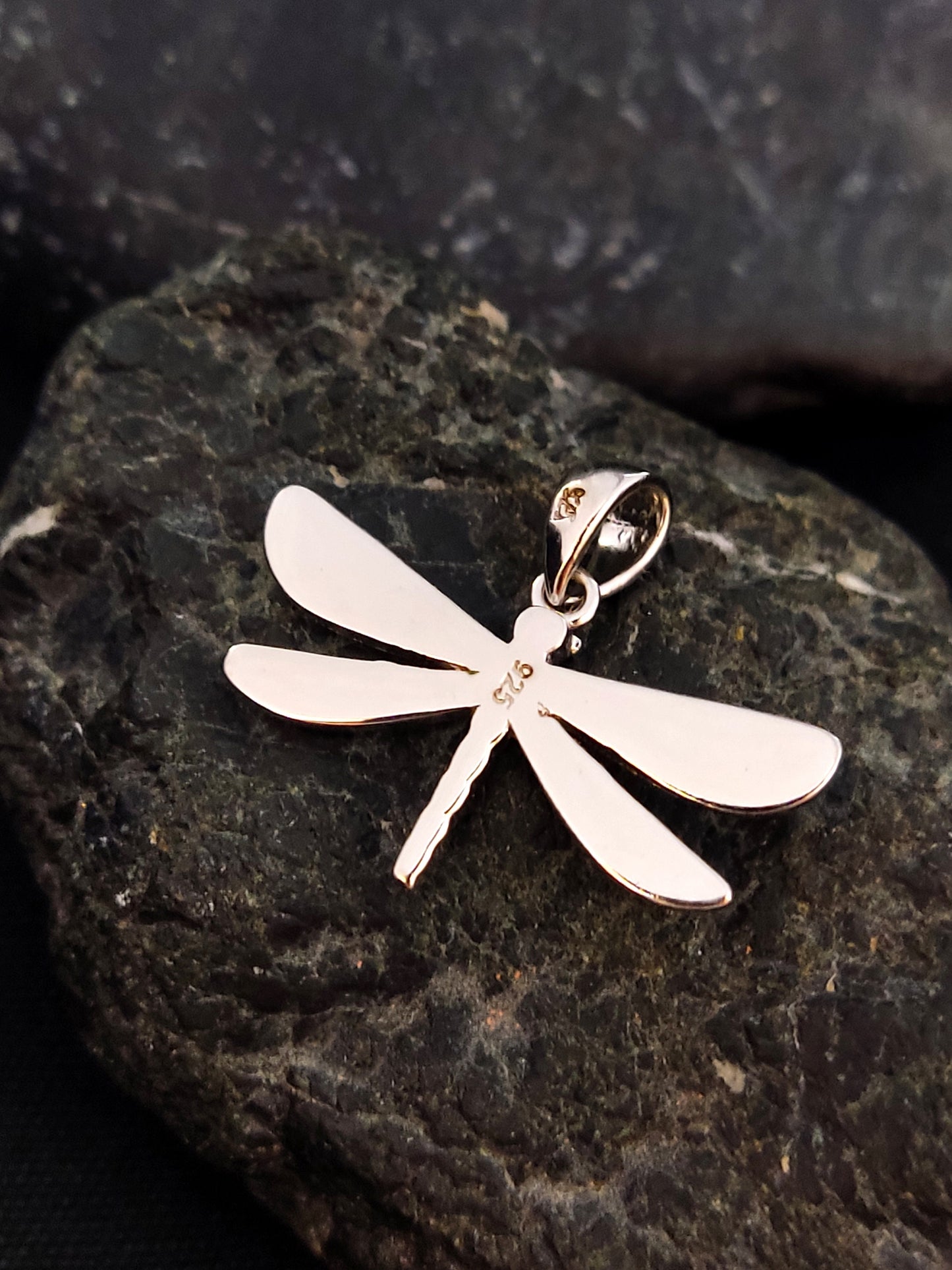 Stunning Sterling Silver 925 Dragonfly Pendant
