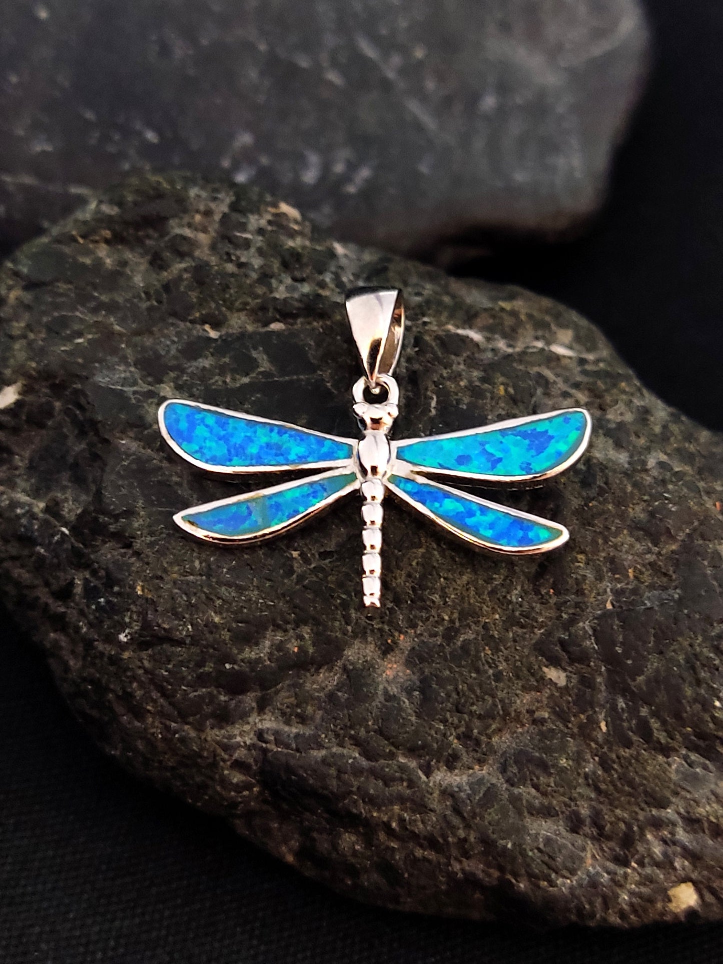Stunning Sterling Silver 925 Dragonfly Pendant