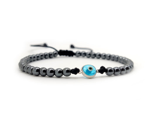 Silver Evil Eye Bracelet, Light Blue Evil Eye Nazar Greek Jewelry, Mati Bracelets, Griechischer Silber Armaband Auge, Bijoux Grecque