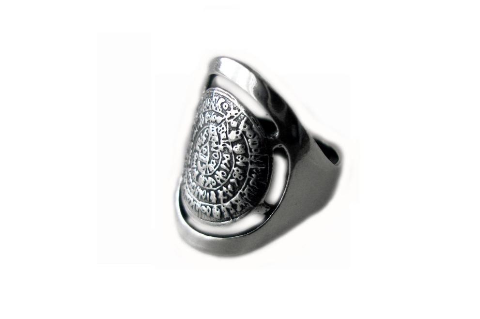 Phaistos Disc Ring, Greek Ring, Sterling Silver 925, Ancient Greek Minoan Ring, Greek Jewelry, Minoan Jewelry, Greek Silver Ring, Grecian