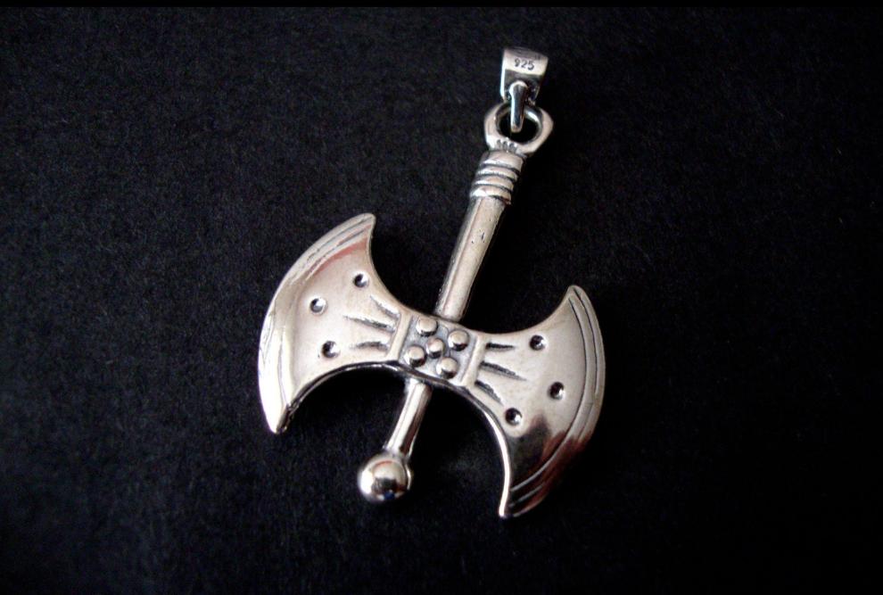 Mens Jewellery Greek Axe Labris BIG Solid Pendant 30x45 mm, Greek Grecian Jewelry, Griechischer Anhanger Schmuck, Necklaces For Men, Grece