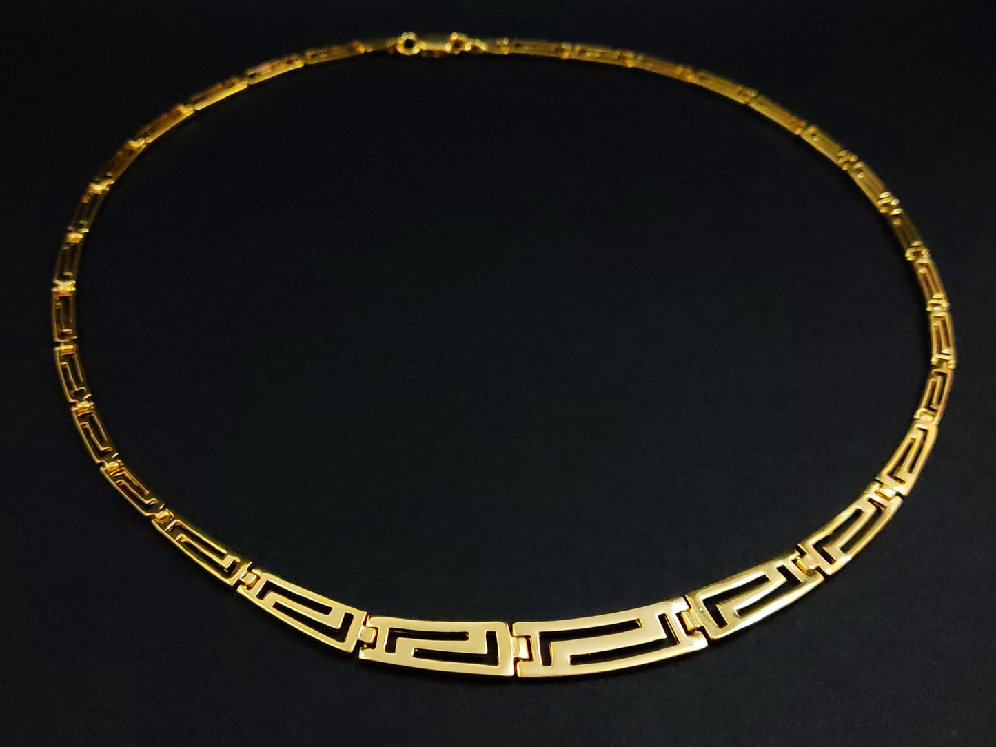 Greek Gold Plated Silver Necklace