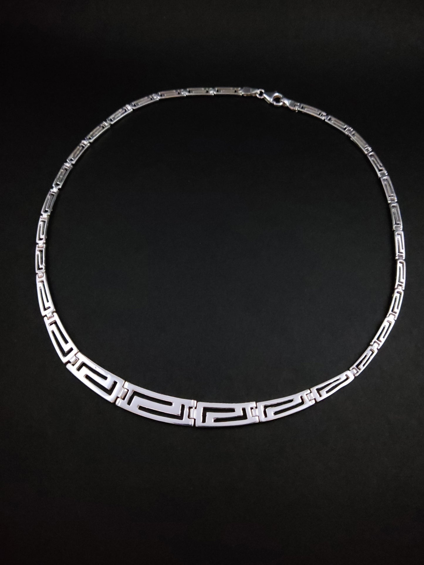 Greek Silver Gradual Necklace