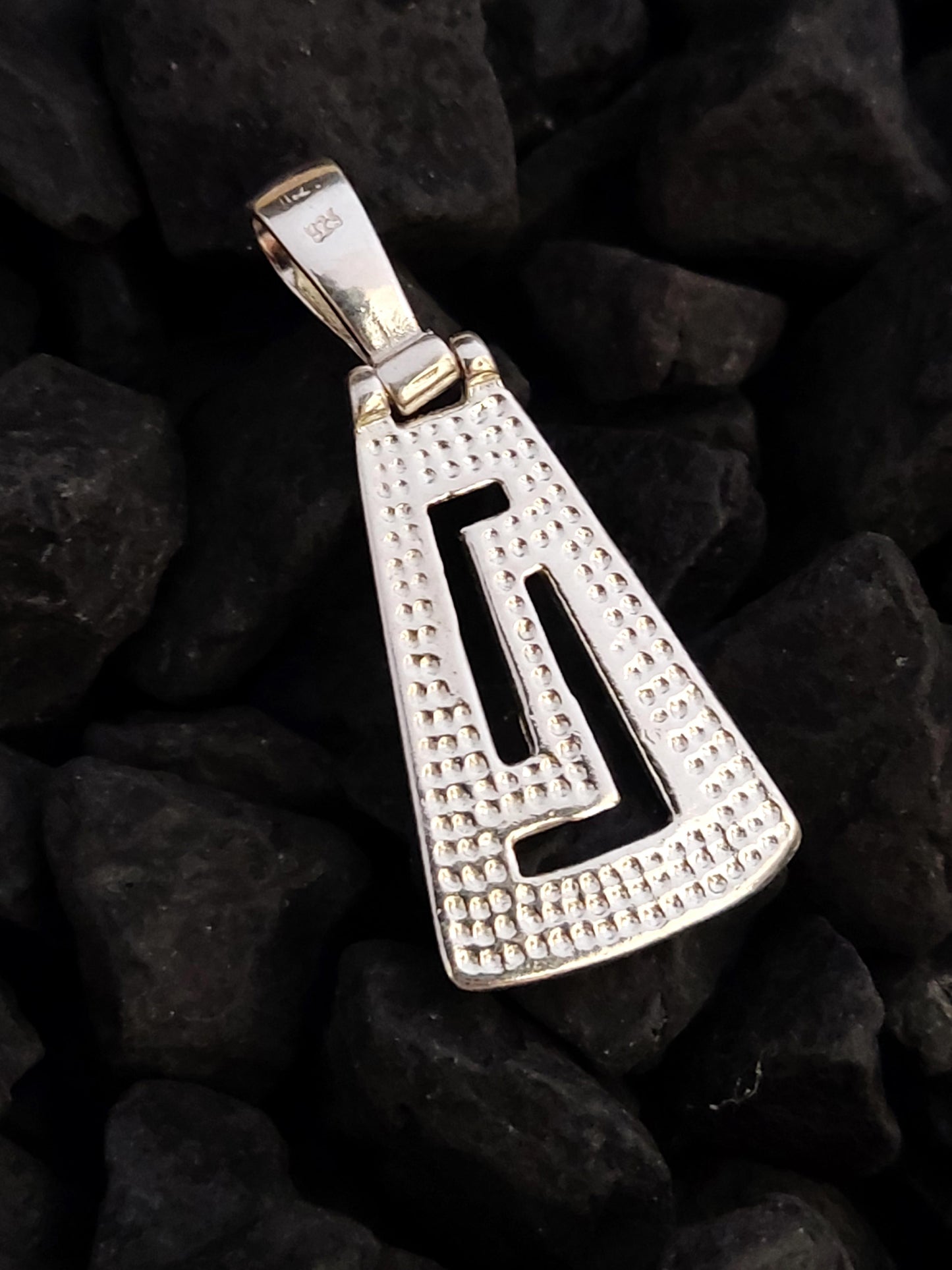 Silver Greek Pendant 25x15mm