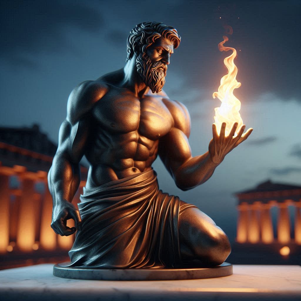 Titan Prometheus : Fire, Punishment, and Redemption in Greek Mythology