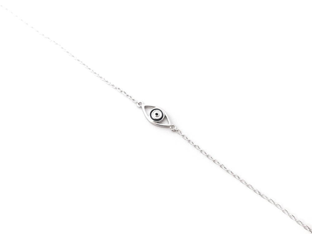 Sterling Silver 925 Evil Eye Enamel Bracelet