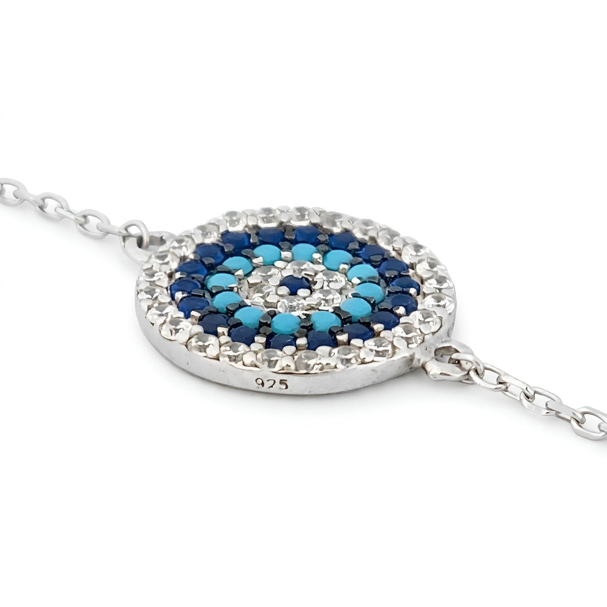 925 sterling silver Evil Eye chain bracelet