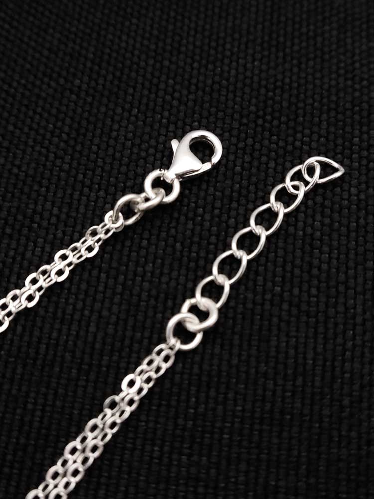 Greek Spiral 19mm Silver Chain Adjustable Bracelet