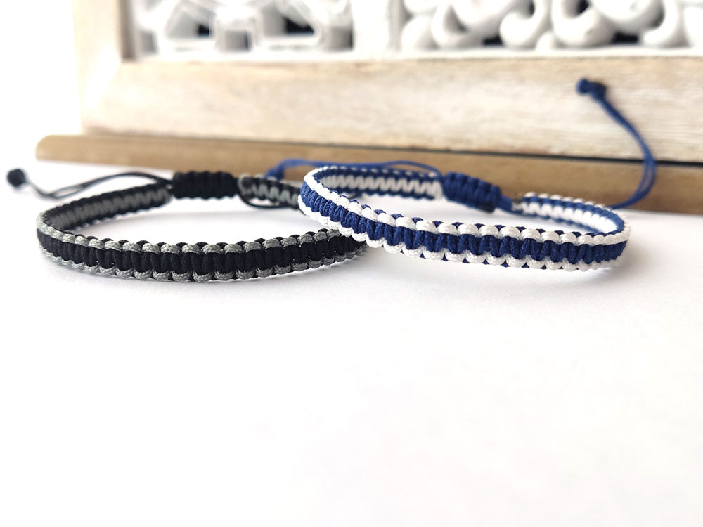 Handmade Greek Waterproof Macrame Bracelet or Anklet – Adjustable Boho Jewelry