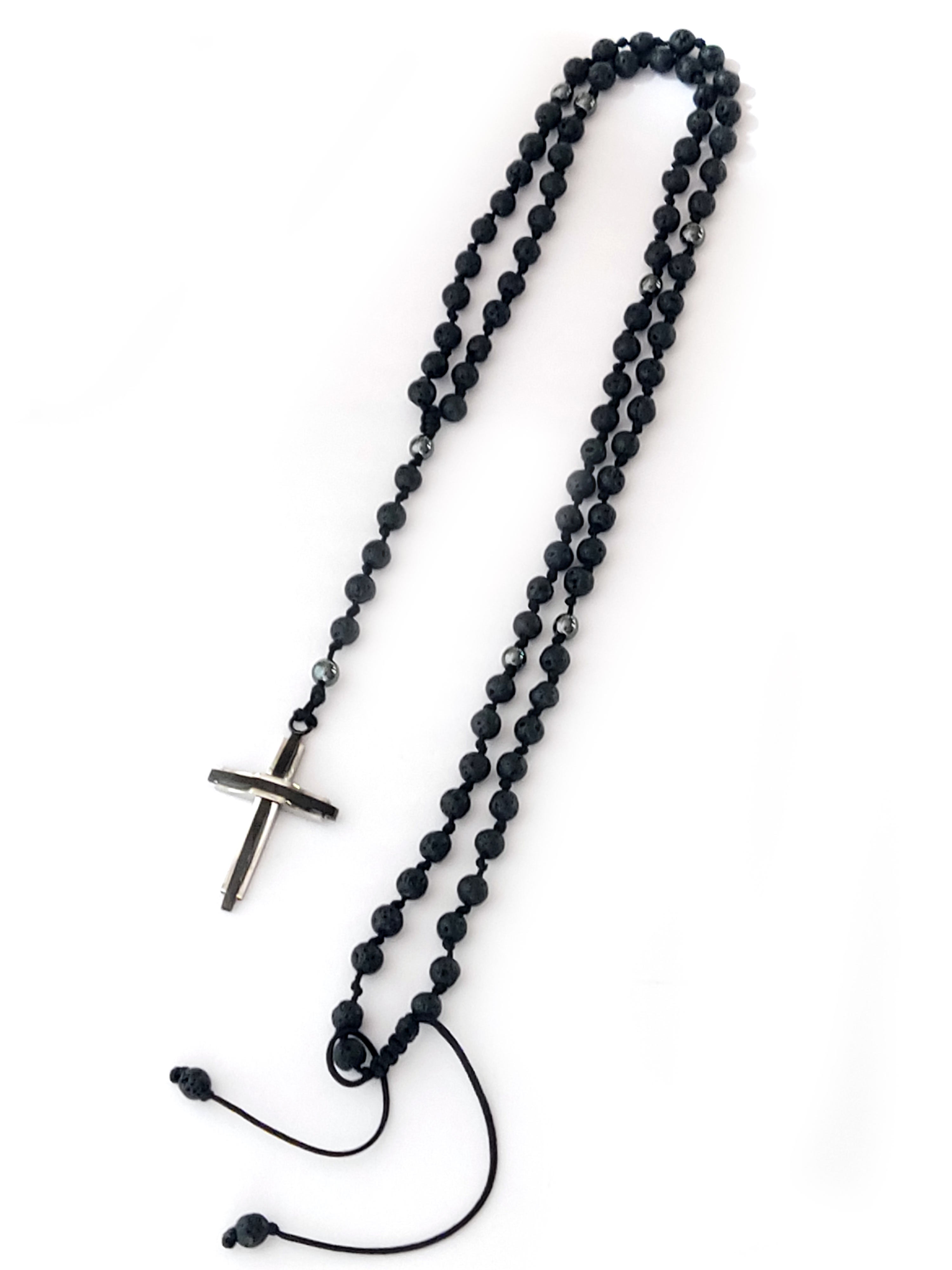 Stainless Steel Rosary Beads : Black