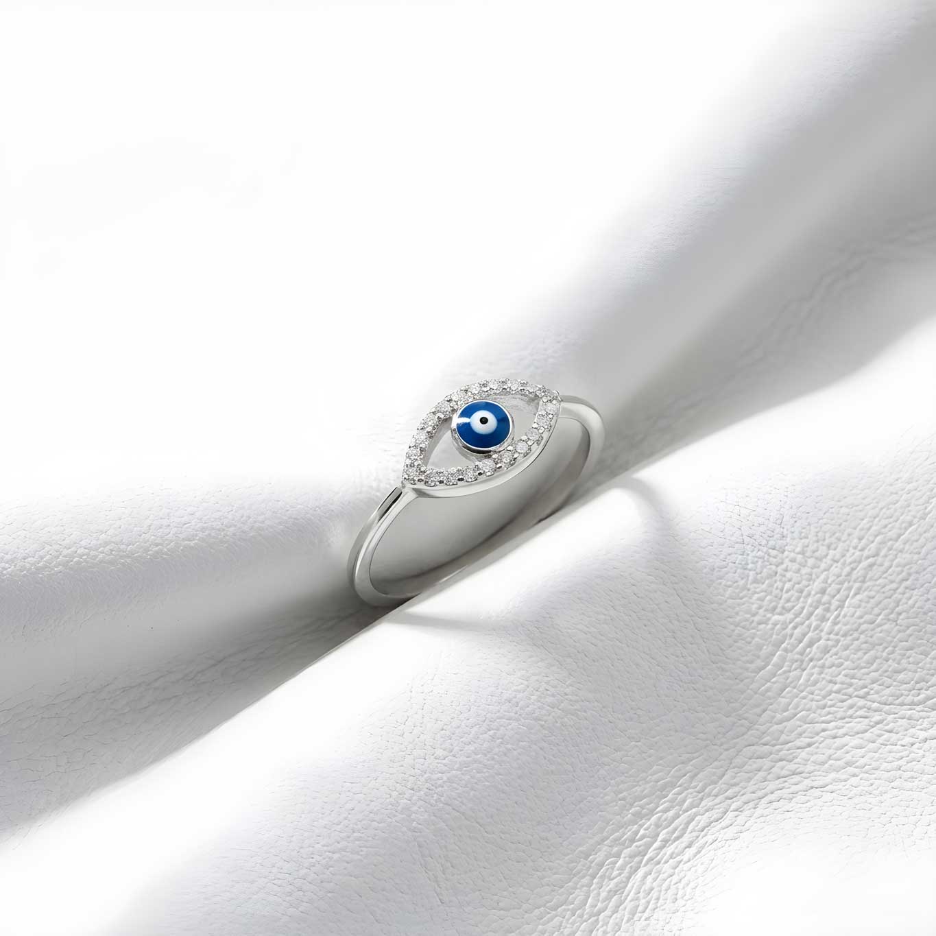 greek evil eye ring handmade jewelry