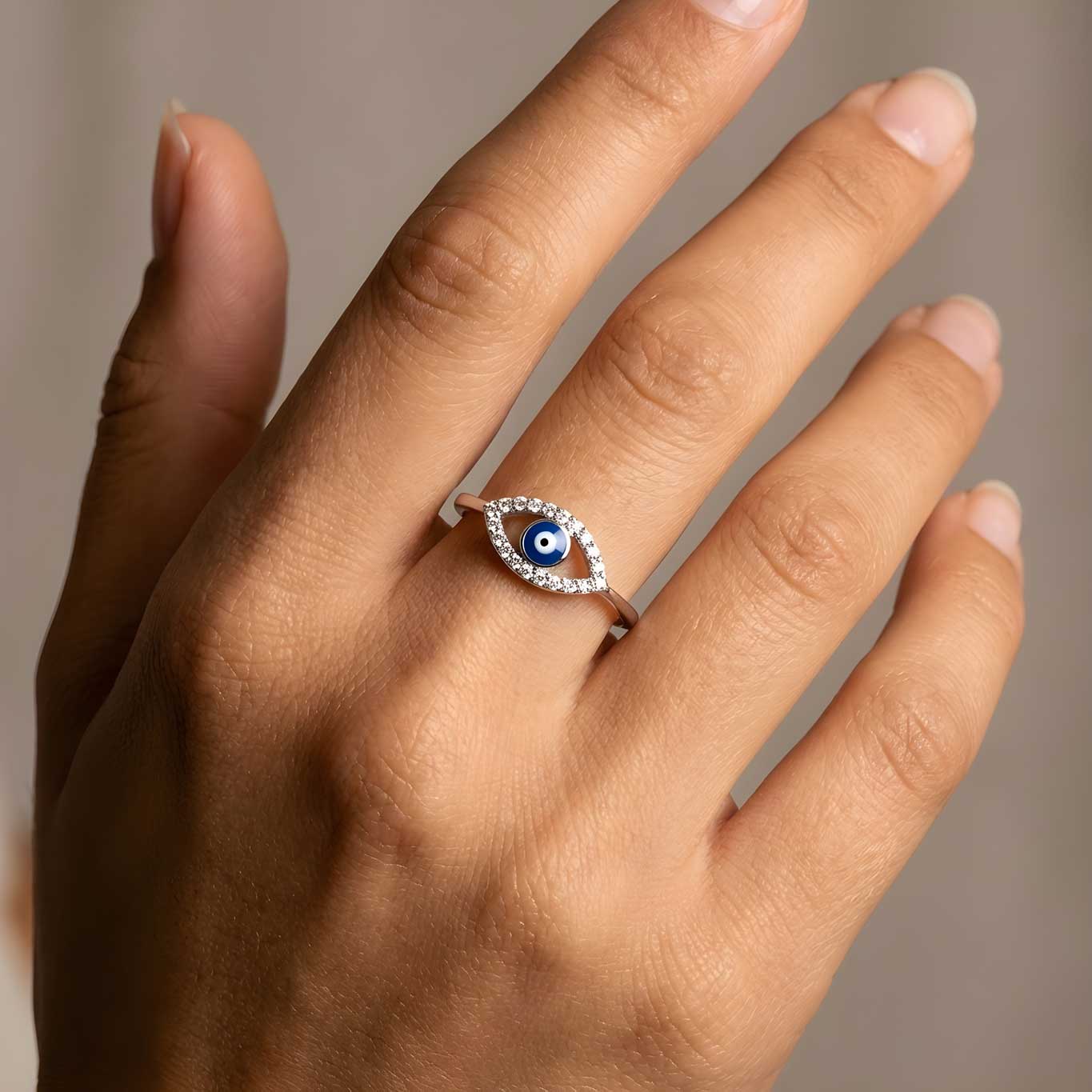 Evil Eye Silver Ring