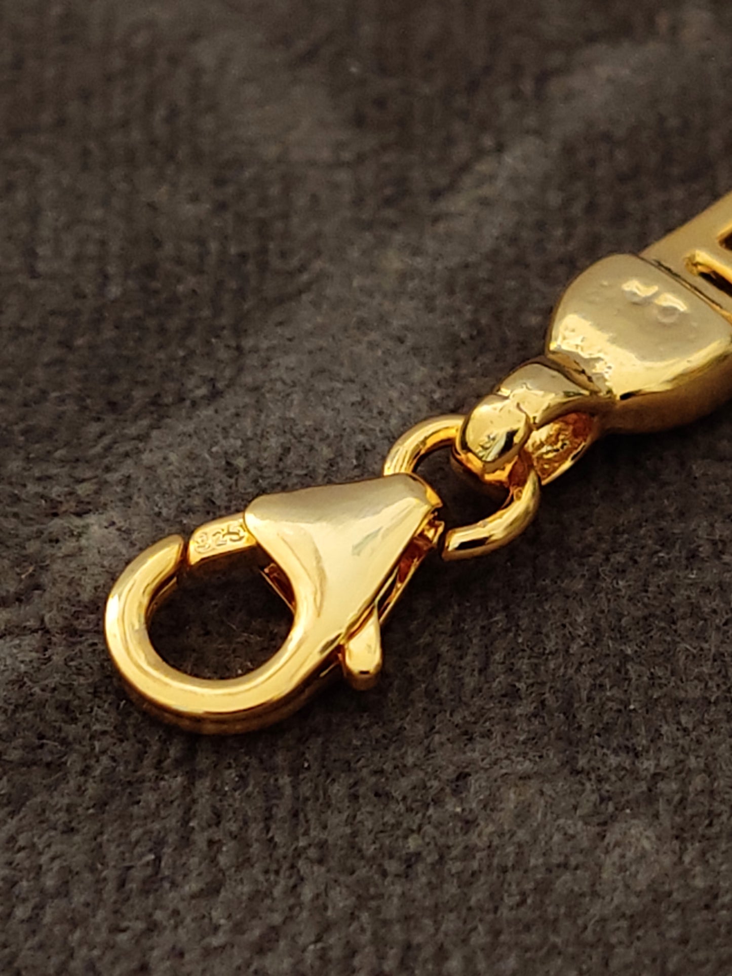 Greek Key Gold Plated Silver Bracelet 5mm