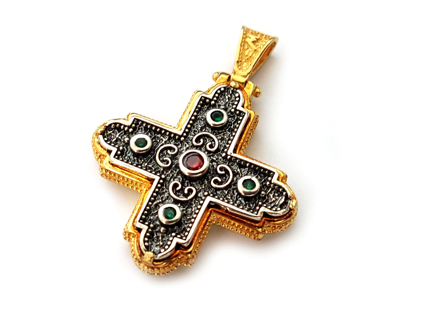 Greek Silver Byzantine Cross 30x30mm