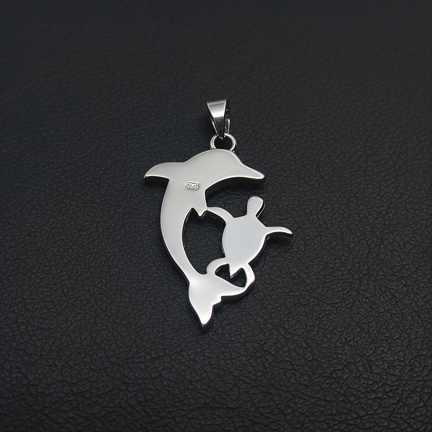 Close-up of hallmarked 925 silver opal pendant design