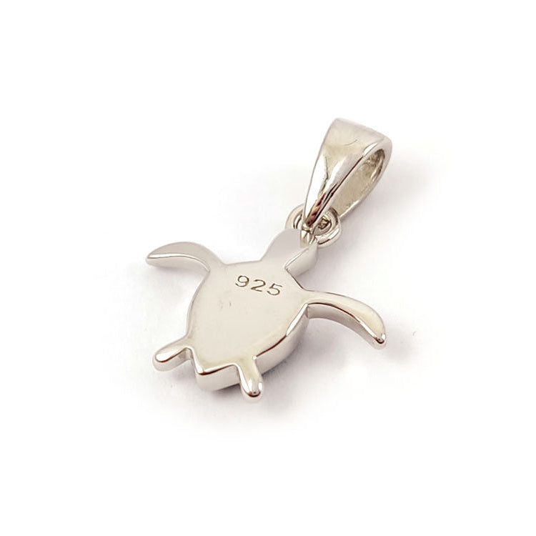 "Blue opal turtle necklace made in Greece"