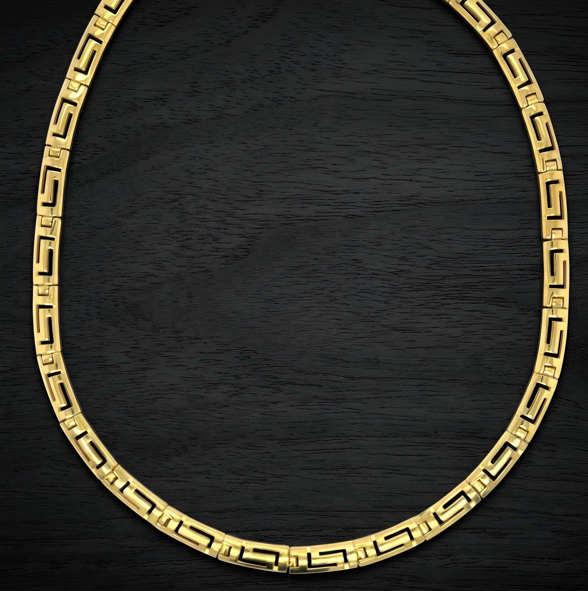 Sterling Silver 925 gold plated Greek Key Meander necklace made in Greece