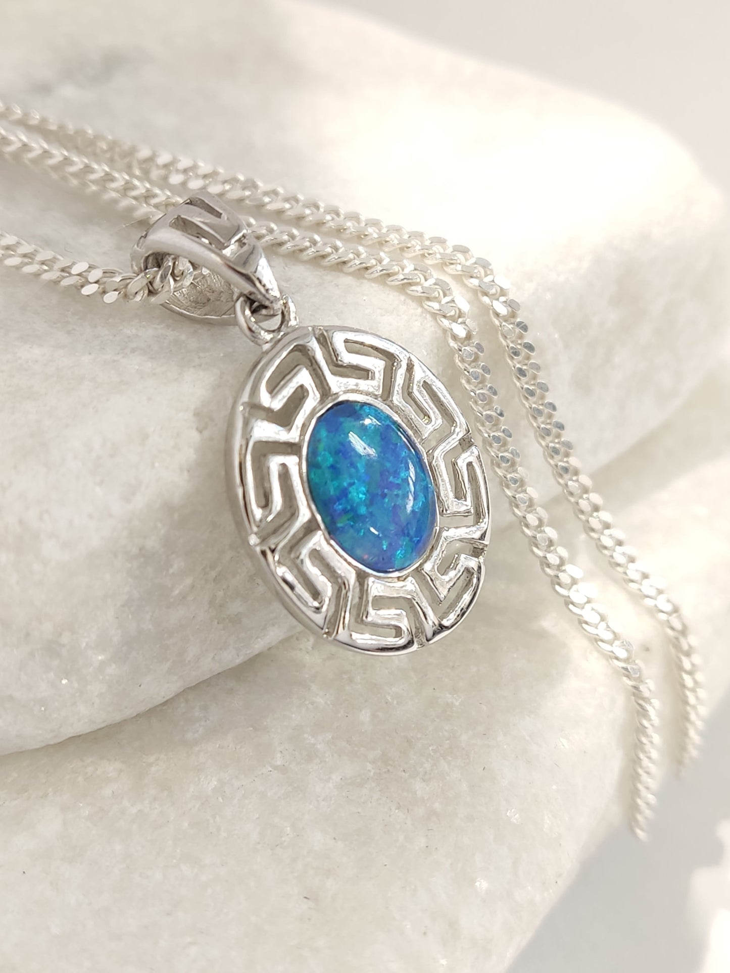 Handmade Greek Key Meander jewelry in sterling silver 925