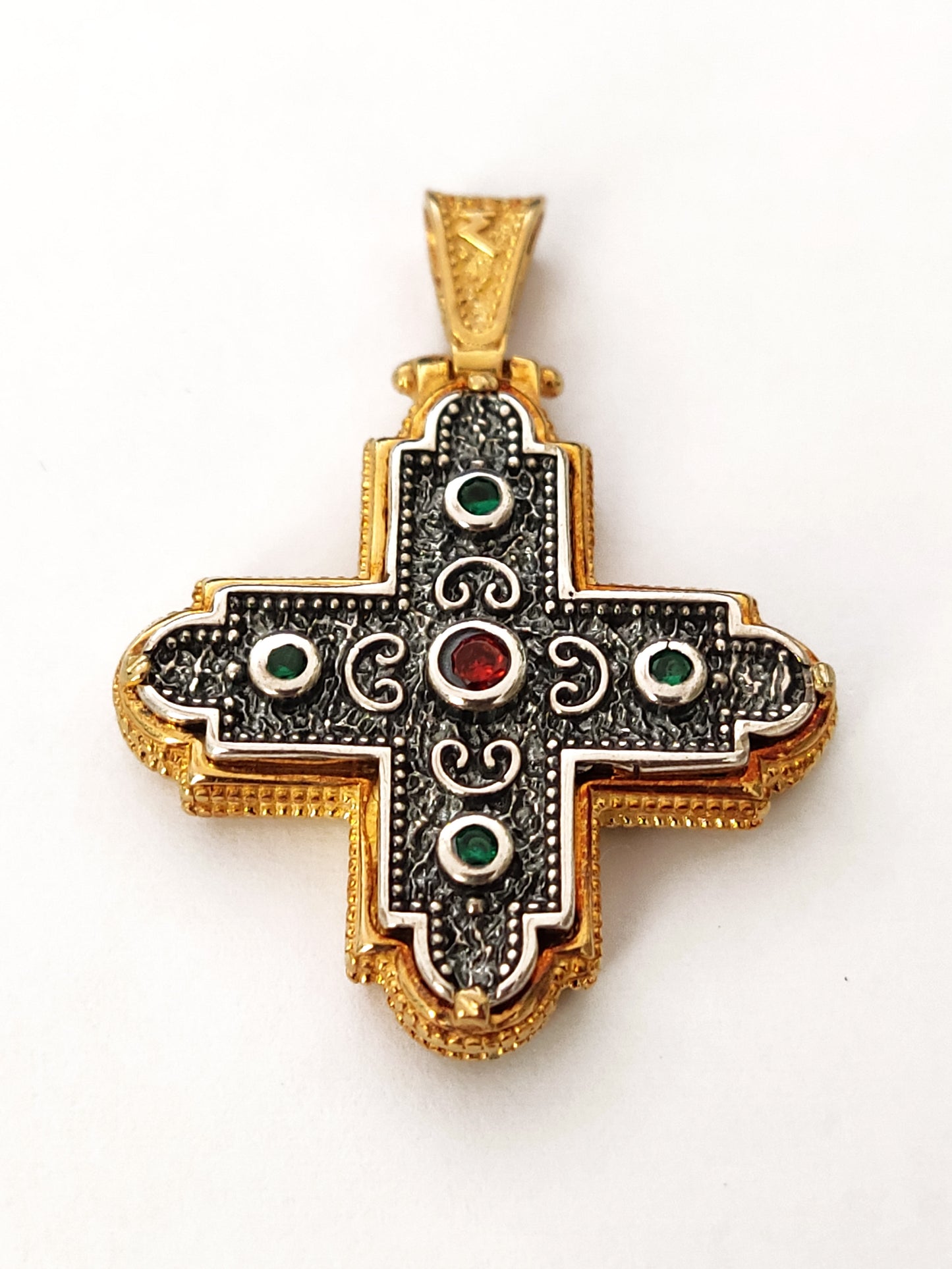 Croix byzantine grecque en argent 30x30mm