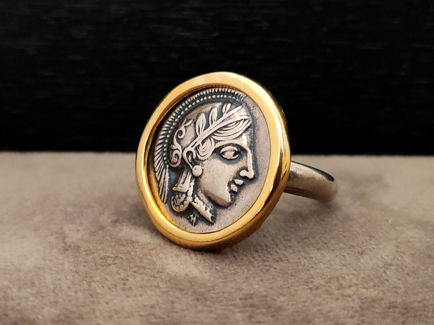 Goddess Athena Silver Ring 21mm
