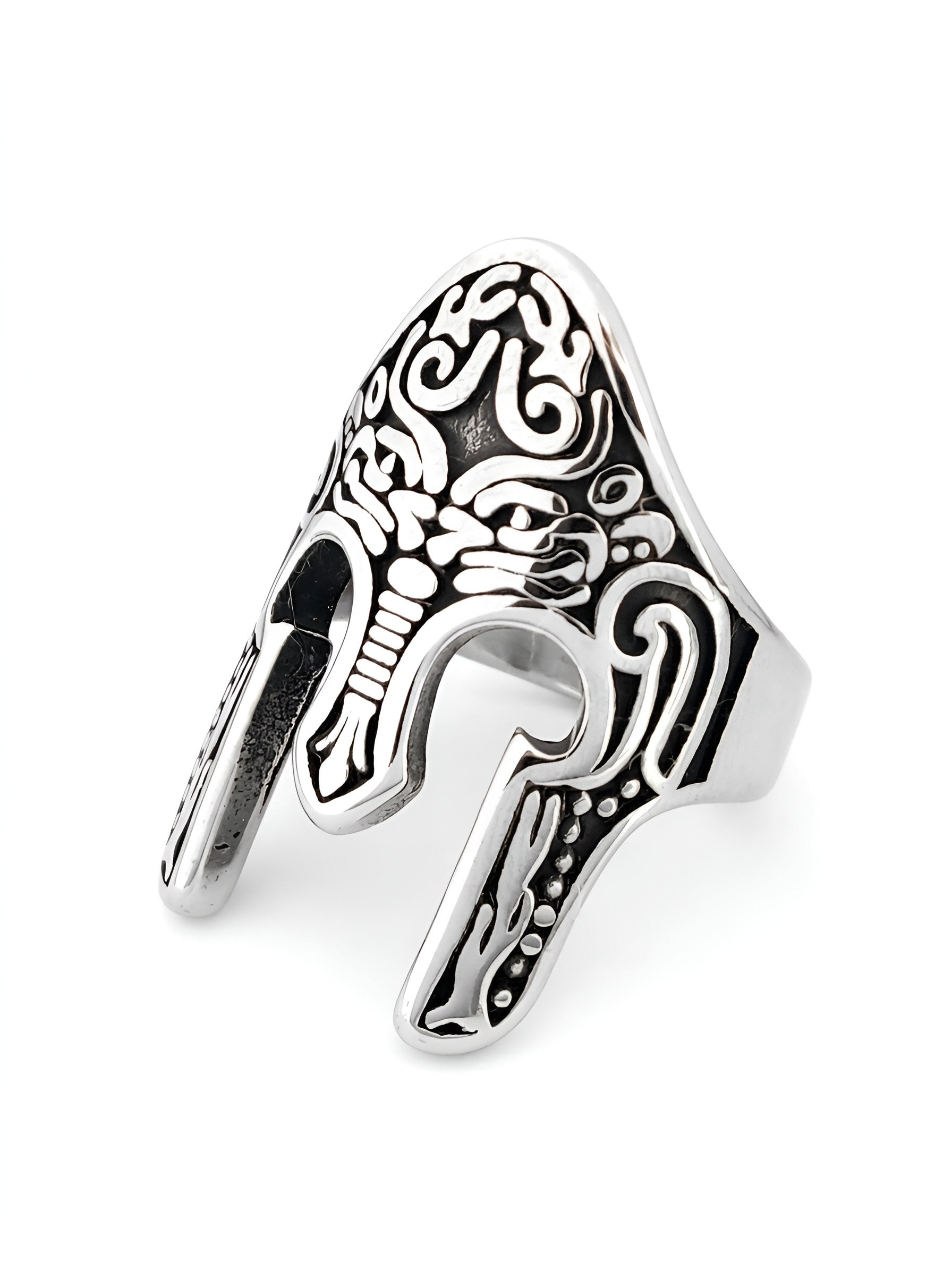 Greek Spartan warrior statement ring 35 mm wide