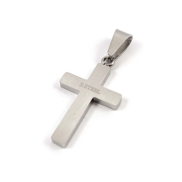 “Stainless steel cross pendant made in Greece”
