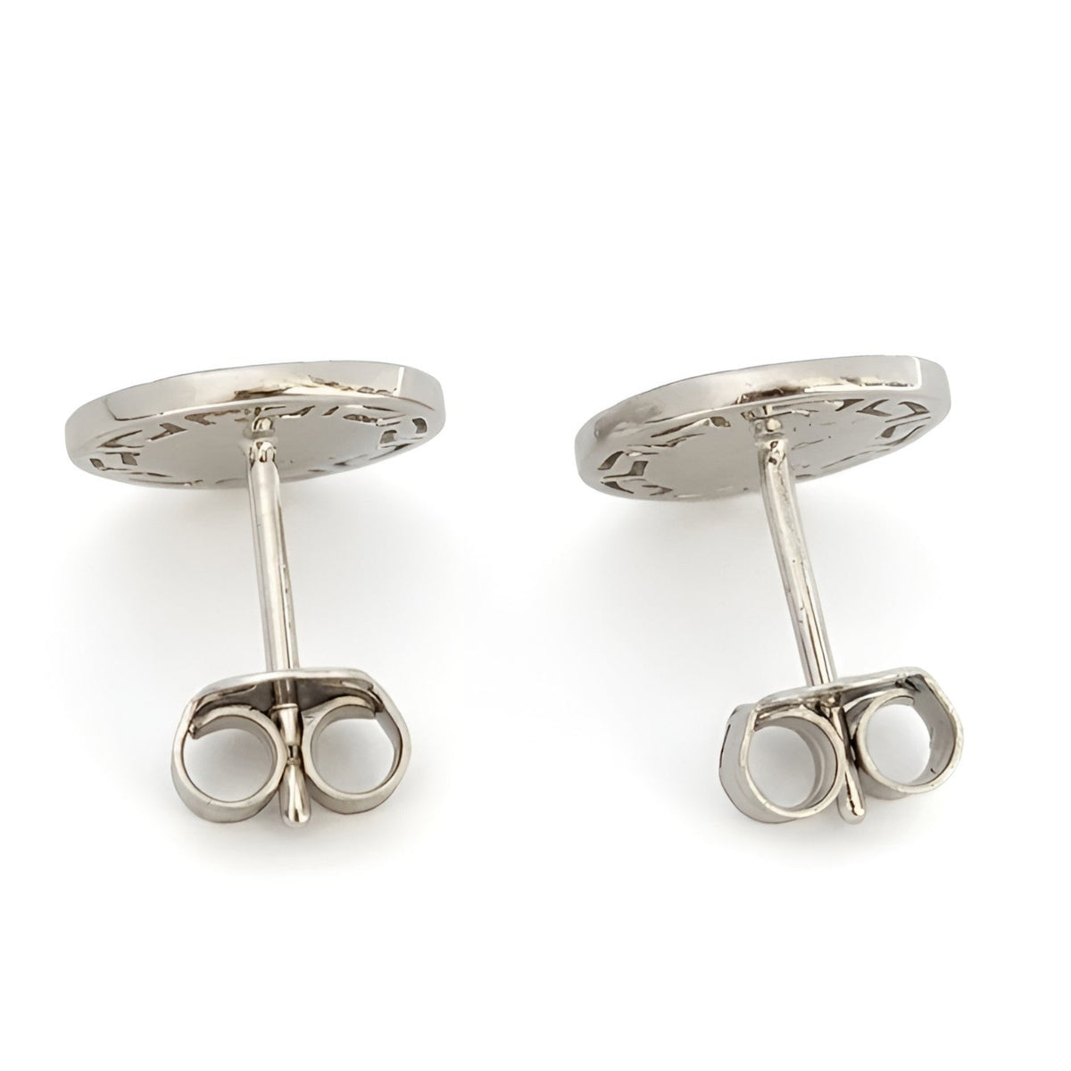 Blue opal oval stud earrings in sterling silver 925