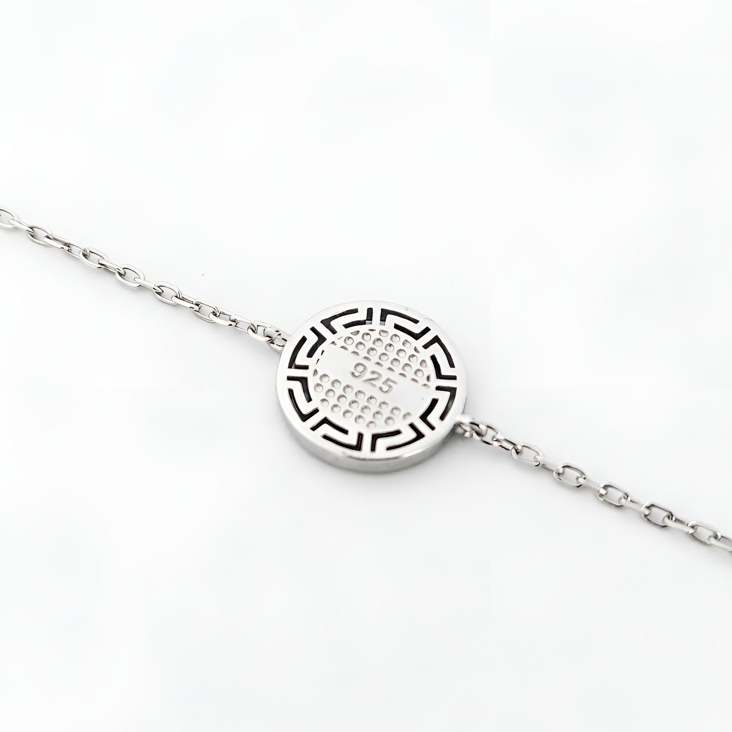 Authentic Greek sterling silver bracelet with Meander design