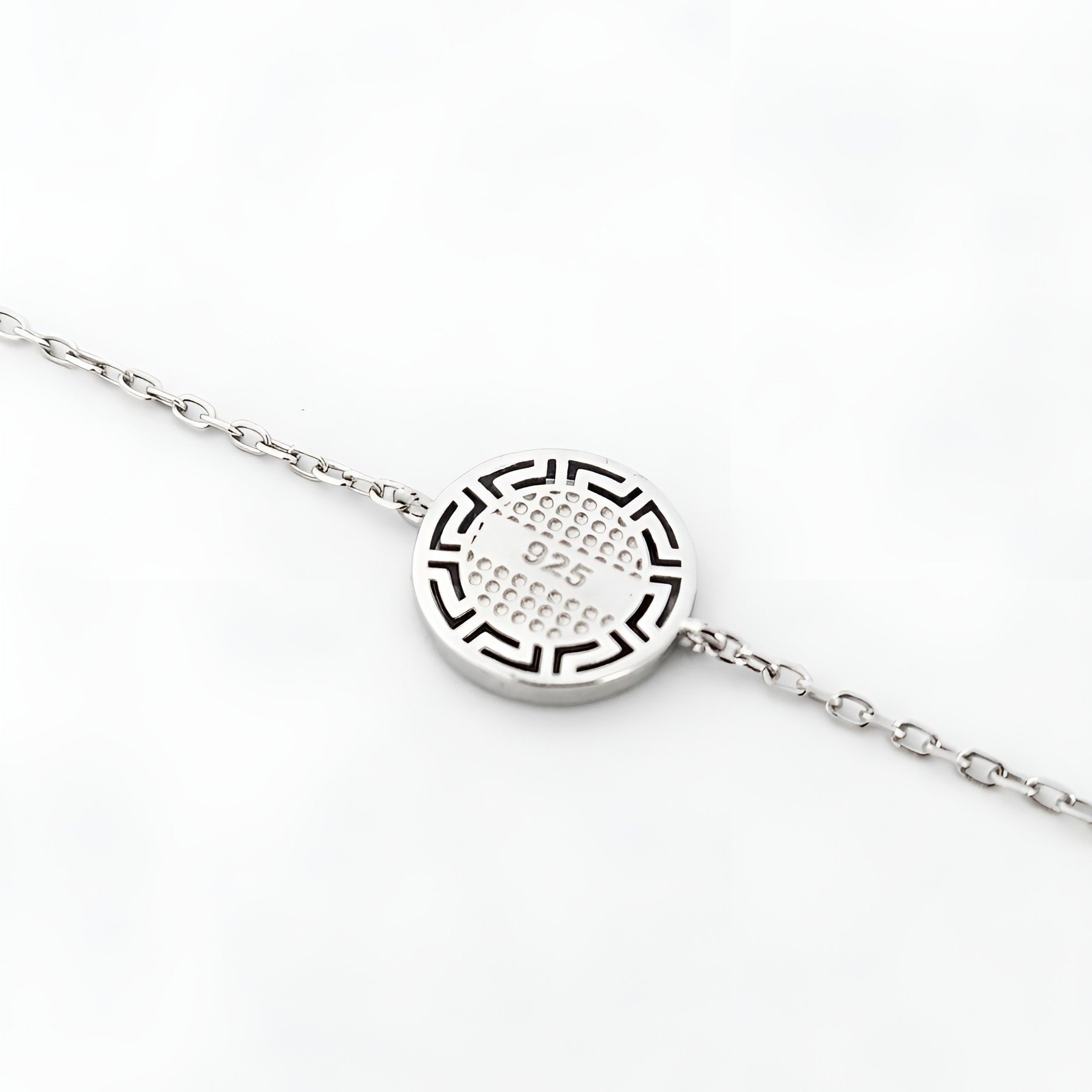 Authentic Greek sterling silver bracelet with Meander design