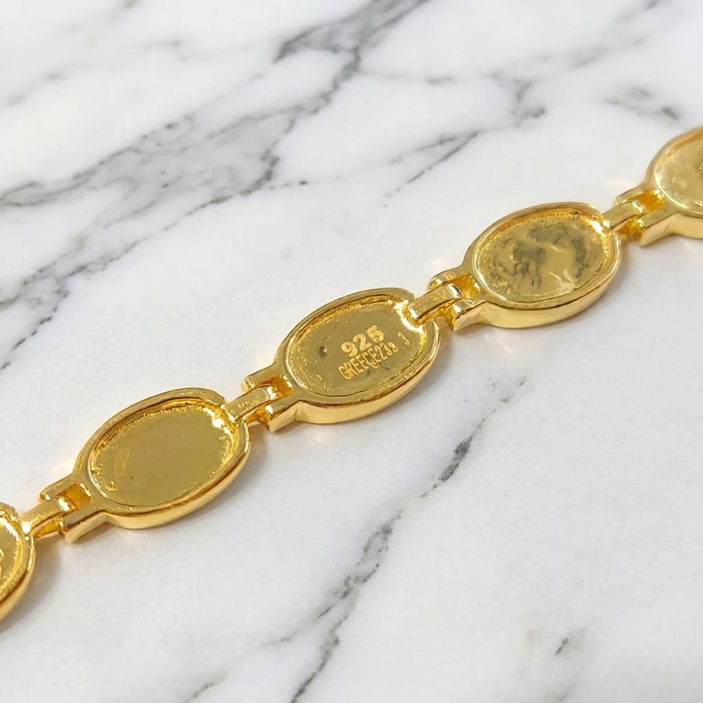 Women’s 22K Gold Plated Sterling Silver Opal Bracelet