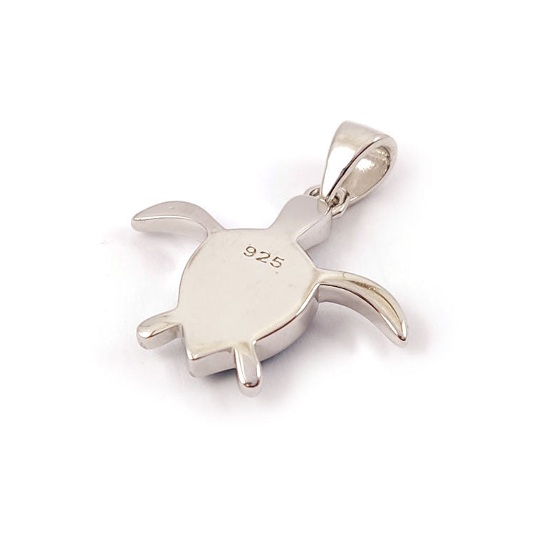“Blue opal turtle pendant with detailed Greek craftsmanship”